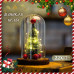 LED Christmas Decor: USB-Powered Tree in a Bottle with Ornaments